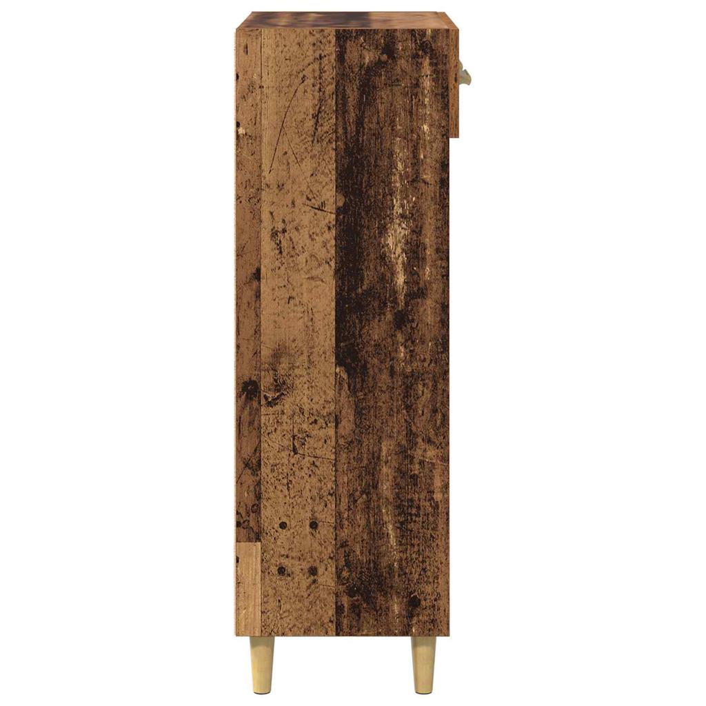 Shoe Cabinet with Shelf Rustic Wood Look 60 x 35 x 105 cm Engineered Wood