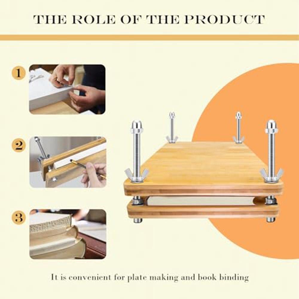 Wooden Book Binding Kits 2/3 Layer Book Press Binding Machine Bamboo Book Press Book Binding Tool