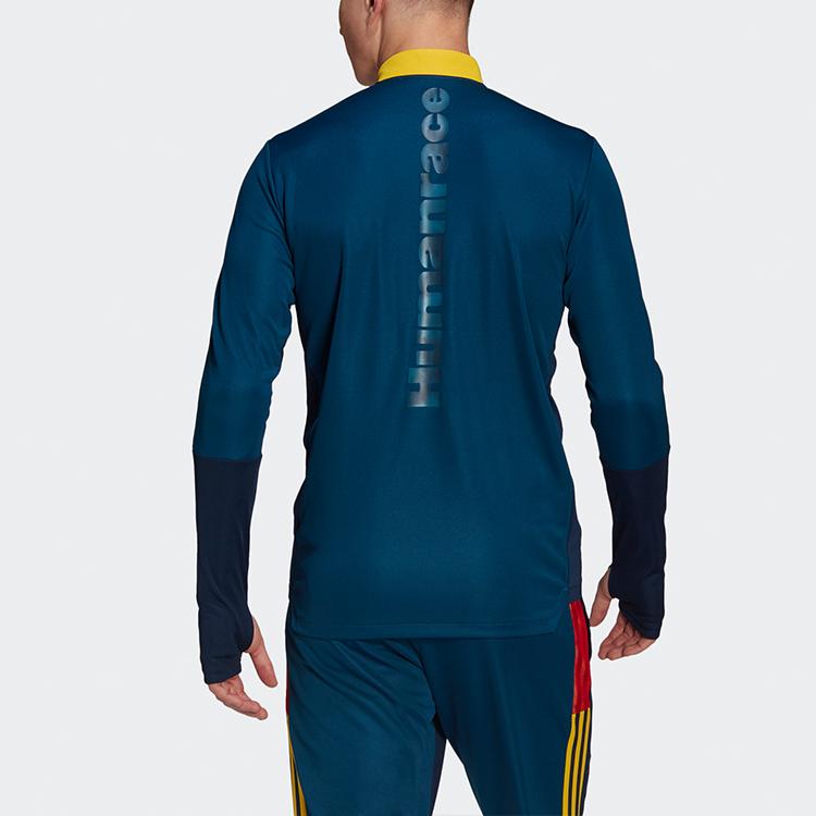 Adidas X Pharrell Williams Collaboration Afc Hu Tr Top Arsenal Football Half-Zip Sports Sweatshirt Men Sweatshirt Deep-Indigo GK7837