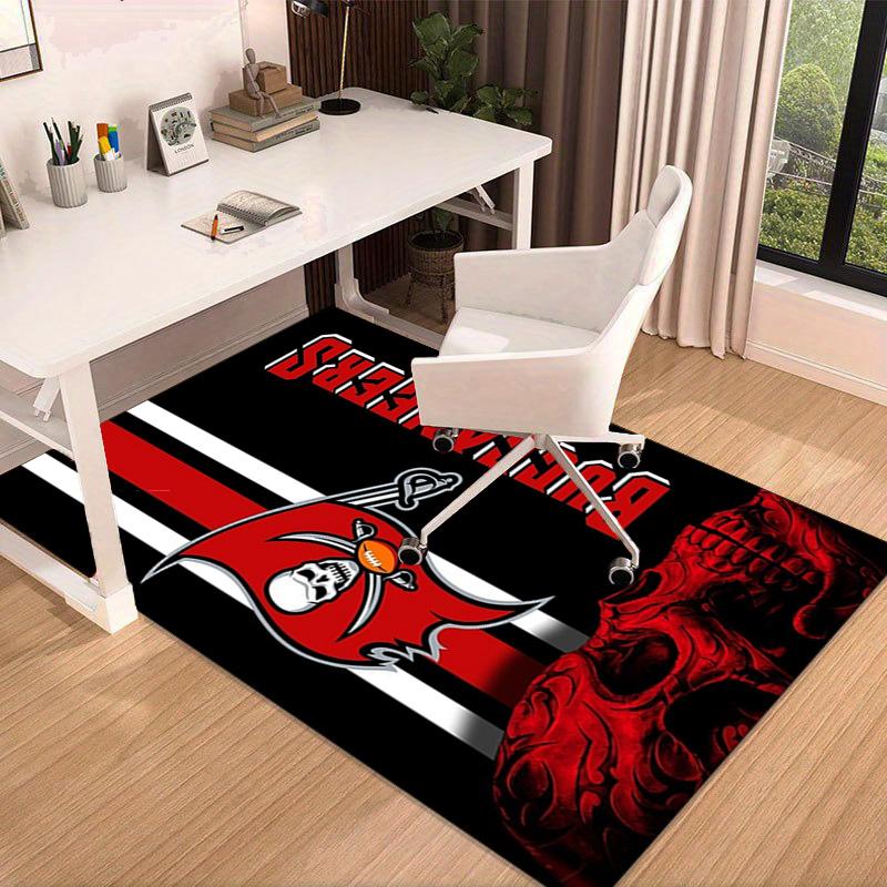 Tampa Bay Buccaneers Helm Bereichsteppich für Büro, Stuhlmatte, Dekorativer Teppich Wohnzimmer Matte, Große Größe Fan Geschenke Weihnachtsgeschenke