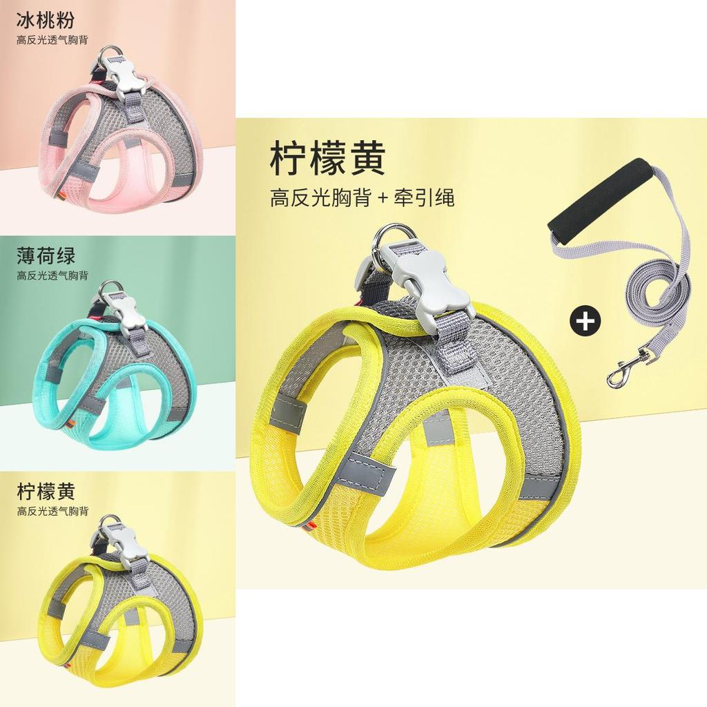 Small Dog And Cat Thoracodorsal Traction Rope With Highquality Reflective Fabric For Outdoor Exercise And Training