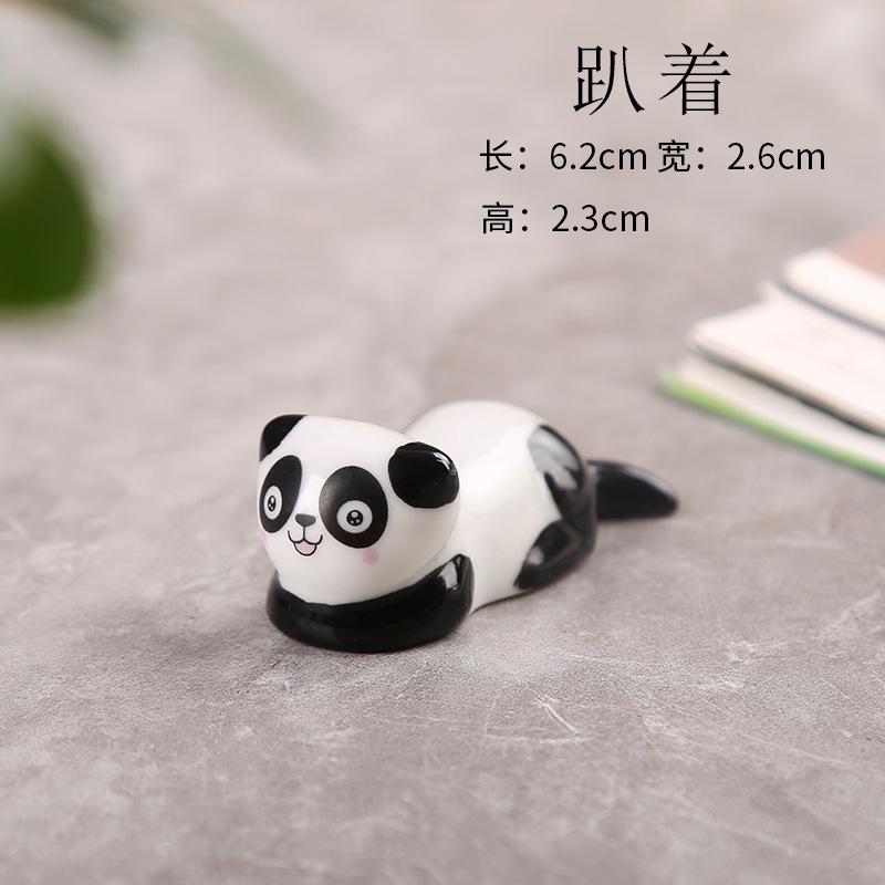 1Pcs Cute Panda Pillow Chopsticks Holder Japanese Ceramic Chopstick Ceramic Home Decor Spoon Holder Tableware Kitchen Tools