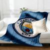 Manchester City FC Print Blanket - Soft & Comfortable, for Bedroom, Travel, Sofa, Home Decoration - Birthday Christmas Gift for Friend