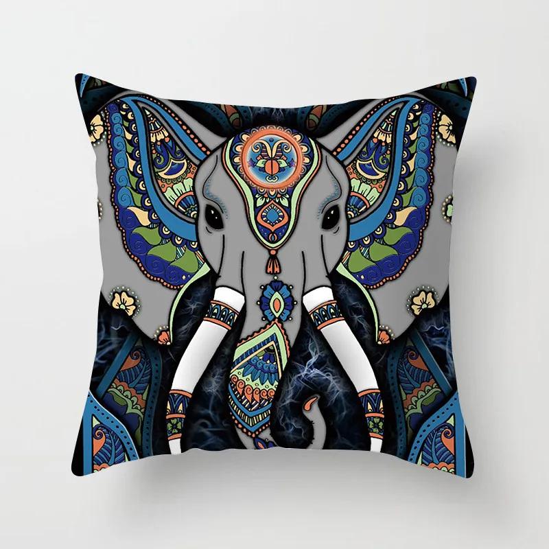 Bohemian Geometric Square Pillowcase Ethnic Retro Sofa Pillow Cover Home Decorative Cushion Cover 45x45cm Throw Pillow Case