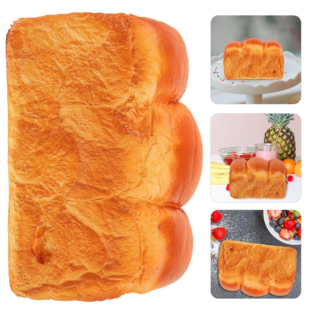 STOBOK Fake Bread Simulation Realistic Artificial Fake Food Faux Replica Bread for Party Photography Props Model, Bread, Bread, Props, Kitchen,