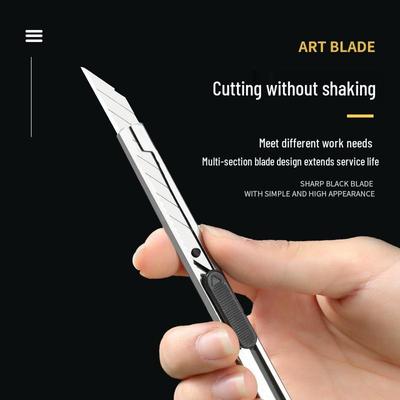 Stainless Steel Portable Utility Knife - Detachable Office & Student Paper Cutter