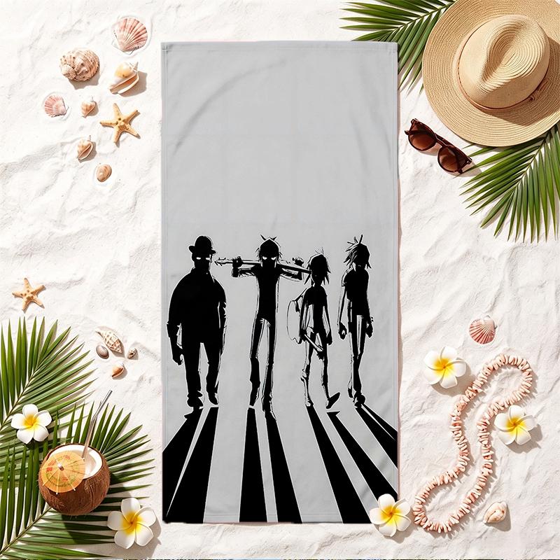 Gorillaz Soft Beach Towel Stylish Beach Pool Towel for Summer Seaside Vacation Travel