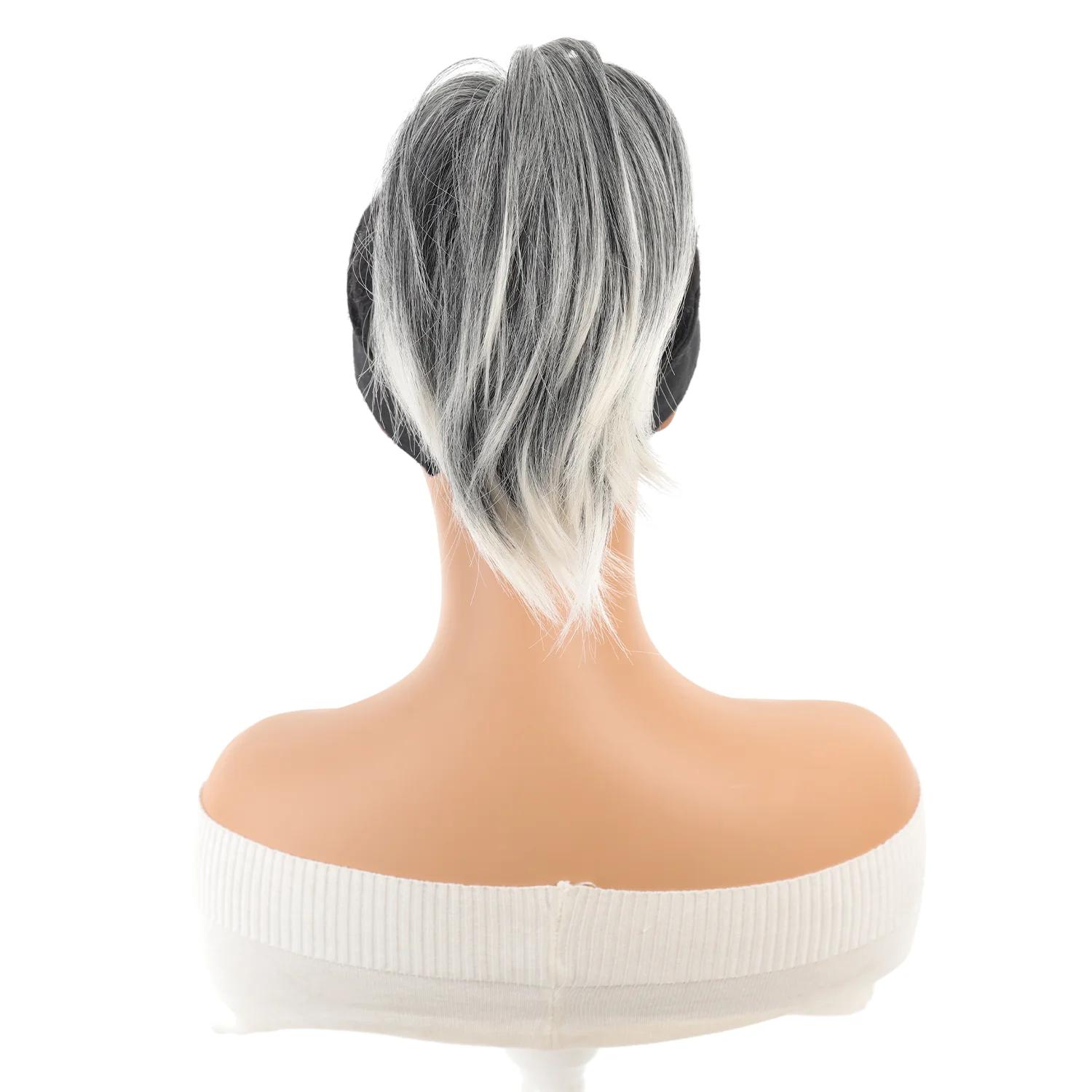 

Синтетический коготь клип конский хвост наращивание 8 дюймов короткий вьющийся конский хвост накладные волосы для женщин повседневного использования