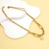 New Arrival 316L Stainless Steel Gold Plated Lock Pendant Necklace Paperclip Link Chain Necklace for Women