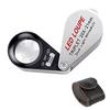 WOVTE 20x Magnifying Glass, Portable Jewelry Magnifier with Optical-Grade Lens, Foldable LED/UV Light (20x21mm Magnification)