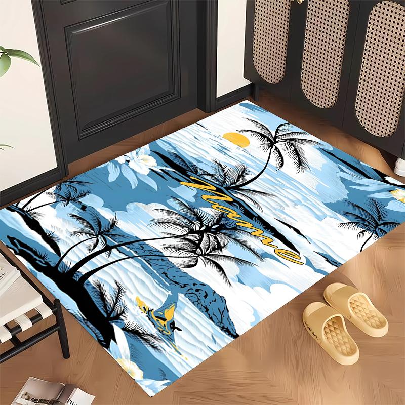Island resort style (1) Personalized name Office Carpet Stylish Decor for Living Room Bedroom Kitchen