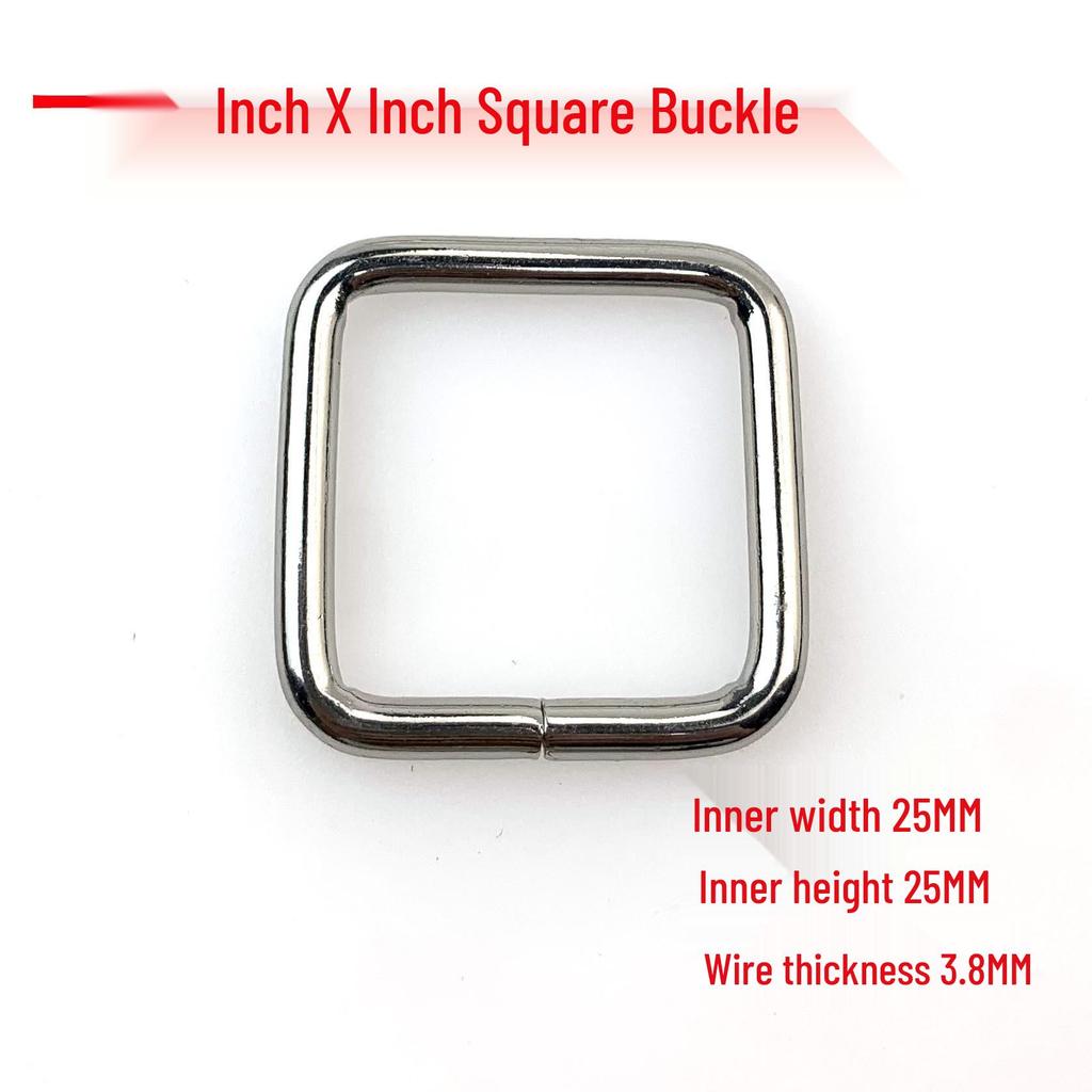 3.8MM Thick Iron Square Ring Buckle for Luggage and Webbing Adjustment