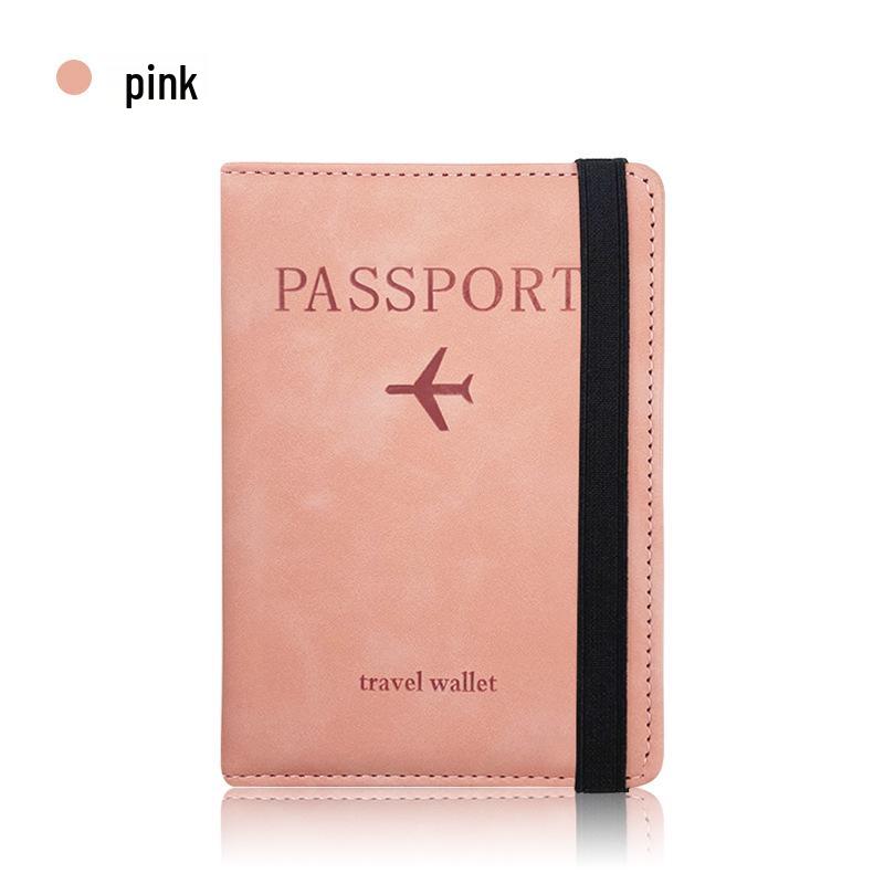 PU Leather Multi-Card Passport Holder with Embossed Design