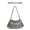 Borsa intrecciata fatta a mano: Borsa a Tote Retro alla Moda, Versatile da Portare Sottobraccio o a Spalla, Perfetta per Mamma e Bambino.