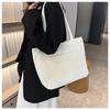 Women's Corduroy Shoulder Bag, Casual Large Capacity Fashionable Handbag, Suitable for Going Out, Machine Washable, with Fixed Shoulder Straps