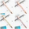Cute Cartoon INS Print Pen Luxury Heart Flower Pens Portable Press Metal Pen  Office Supplies