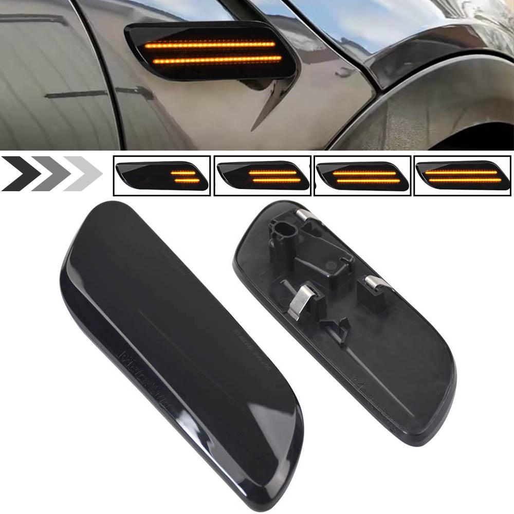 2pcs Amber Dynamic Flowing Led Side Marker Turn Signal Light Sequential Blinker Lamp for MINI COOPER F55 F56 F57