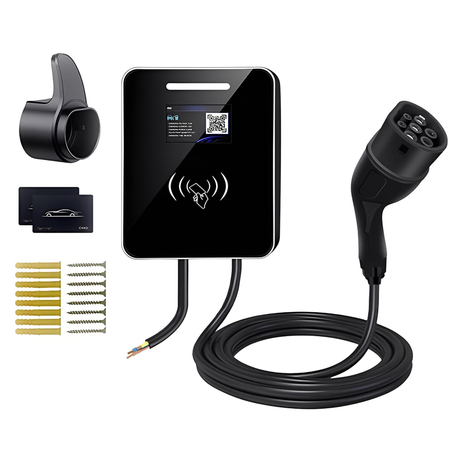 

TYPE-2 EV Charging Station Car Charging Station WIFI/APP/Bluetooth 4.3Inch Screen 7KW 32A EV Charger TYPE2 Type2 бежевий