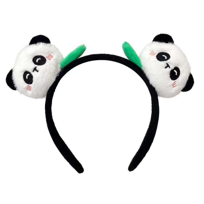 Adorable 2026 Panda Hair Accessory: Cute Round Headband & Funny Clip for Girly Wash Face Routine