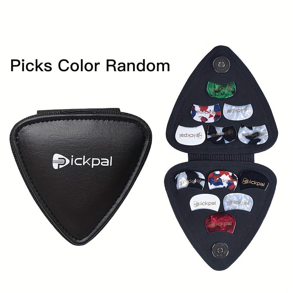

PICKPAL Бакелітовий тримач для гітарних медіаторів - Портативний чохол у шкіряному стилі на 12 штук 12-piece Pack