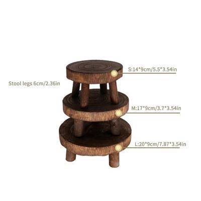 Creative Wooden Plant Storage Holder Green Durable Plant Holder Display Succulent Flower Pot Holder Home Garden Patio Decor