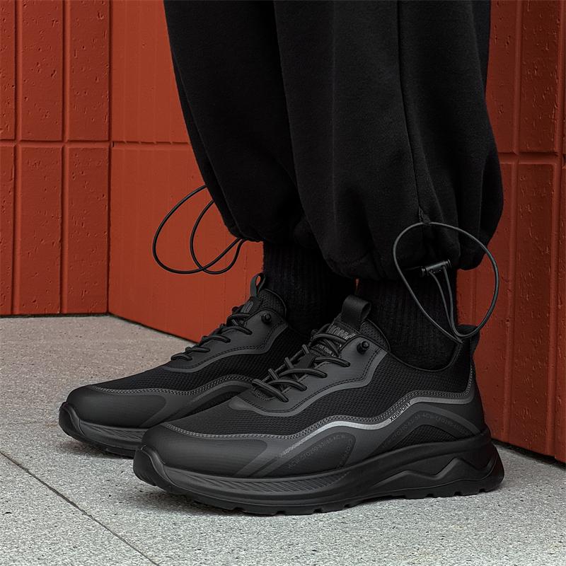 Sneakers Trendy and comfortable sports style design Outdoor street walking High quality luxury shoes Breathable Black