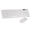 Wireless Keyboard Combo 2.4GHz Wireless Keyboard 1200DPI Optical for Home Office Use Share 1 USB Receiver, White