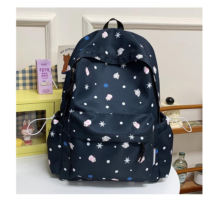 Schoolbag large capacity backpack high value fresh campus junior high school student schoolbag lightweight spring outing backpack female