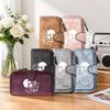 Gothic Skull Cat Printed Long Wallet Fashion Casual Large Capacity Card Holder