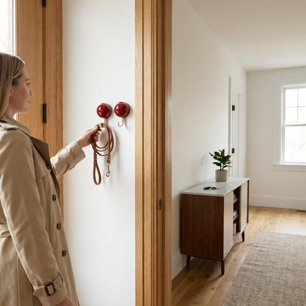 Round Head Suction Cup Hooks Plastic Kitchen Storage Hooks Practical Wall Towel Hooks  Bathroom