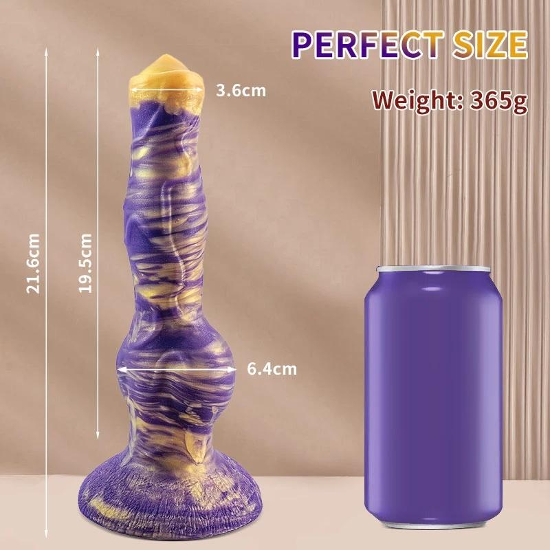 Realistischer Silikon-Tierdildo, vaginaler G-Punkt mit Saugnapf, Analplug, freihändiges Riesenmonster, erwachsenes weibliches Sexspielzeug