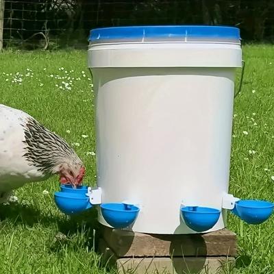 5 Stück leicht zu reinigende automatische Hühnertränken – auslaufsichere Geflügeltränken für Hühner und Tauben, strapazierfähiges PVC-Material