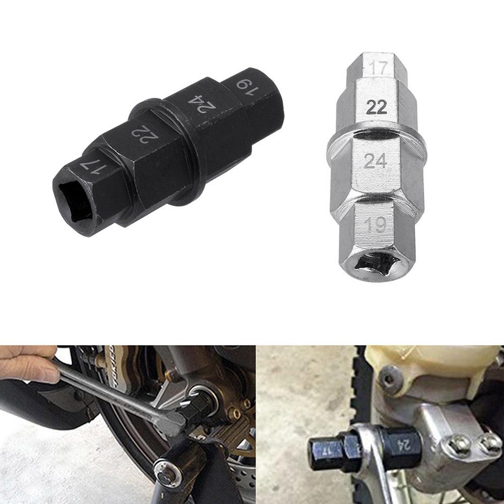 1 Stuks Motorfiets Voor Achter Wielas Zeskant 17 19 22 24mm As Zeskant Spindel Driver Verwijderingsgereedschap Motorfiets As Gereedschap