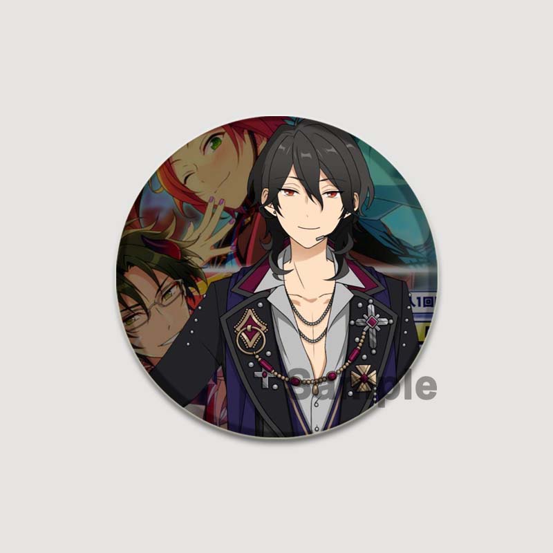32/44/58mm Anime Ensemble Stars Pins Cartoon Characters Rei Sakuma Badge Handmade Brooches Breastpin for Backpack Clothes Gift Accessory