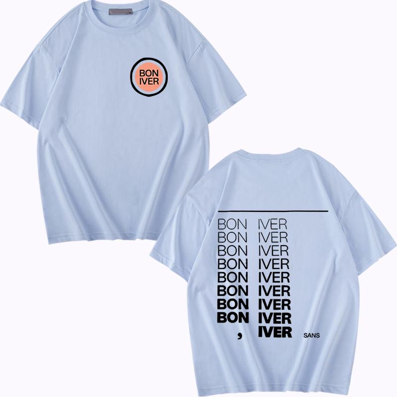 Bon Iver Sable Fable Album 2025 T-shirt men women Oversized 100% Cotton Hot sale short sleeve Summer print Unisex plus size tops