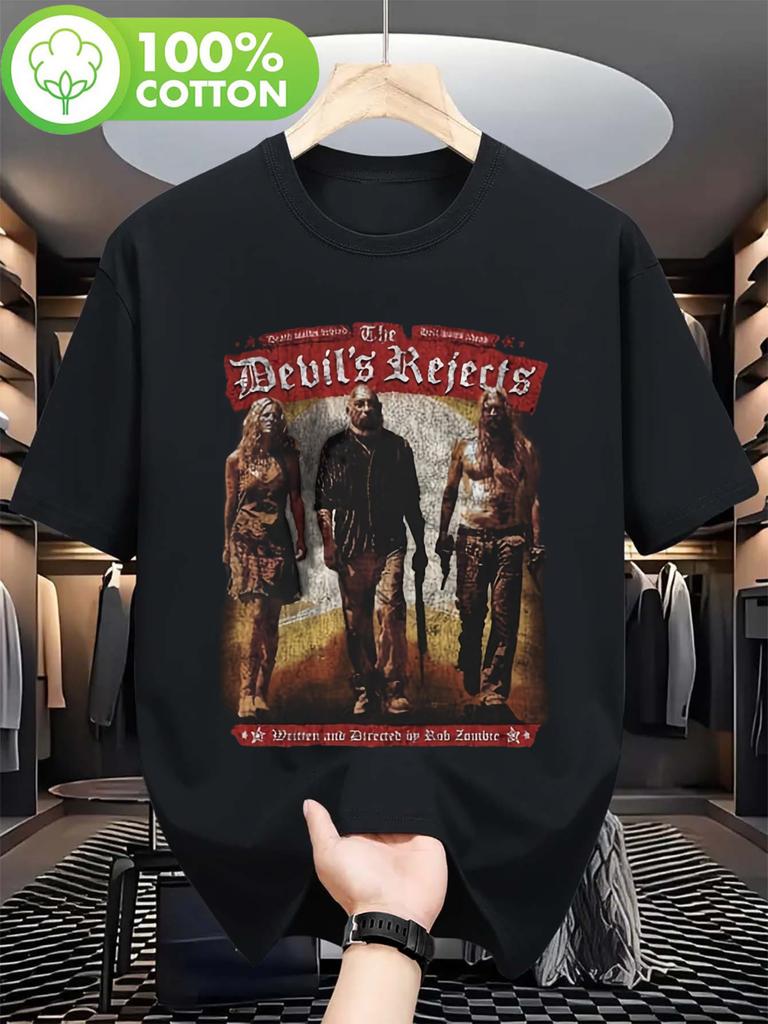 Devil's Son "graphic T-shirt with Casual Style and Horror Movie Design, Perfect for Daily Wear in Horror Movie T-shirts - Men...