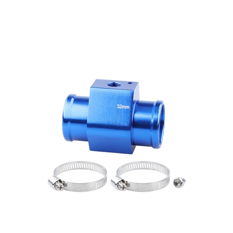 Universal Blue/Black Water Temperature Temp 26mm-40mm Sensor Gauge Joint Pipe Radiator Hose Adapter with 2 Clamps