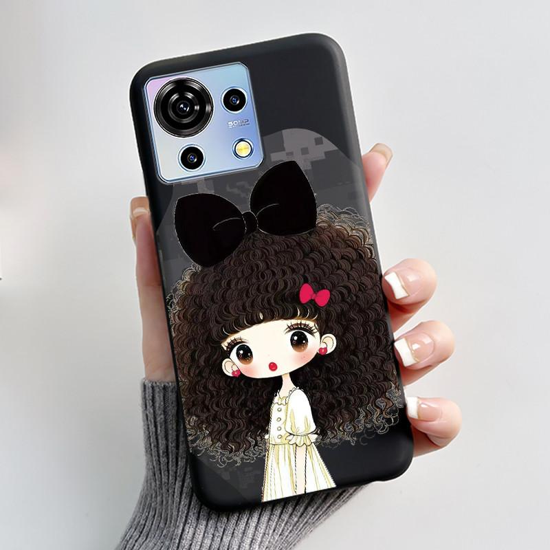 For ZTE Blade V50 Vita Case Black TPU Silicone Luxury Cute Cool Flower Phone Cases for Blade V 50 Vita V50Vita Bumper Soft Cover