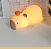 Capybara Silicone Night Light: Color-Changing Bedside Lamp & Sleep Companion