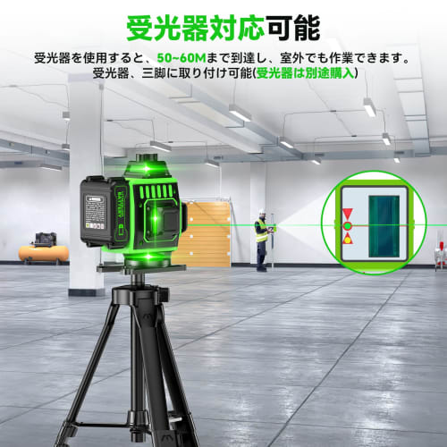 [2025 Improved] Elikliv Green Laser Level, 4 x 360, 16 Lines, Full-Line Level with LCD Battery Indicator, High Brightness and High Accuracy, Auto-Cor