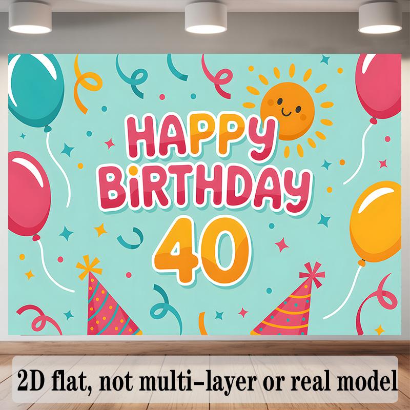 Party Backdrop Flat Text Hanging Event Backdrop Decoration Birthday Party Decor