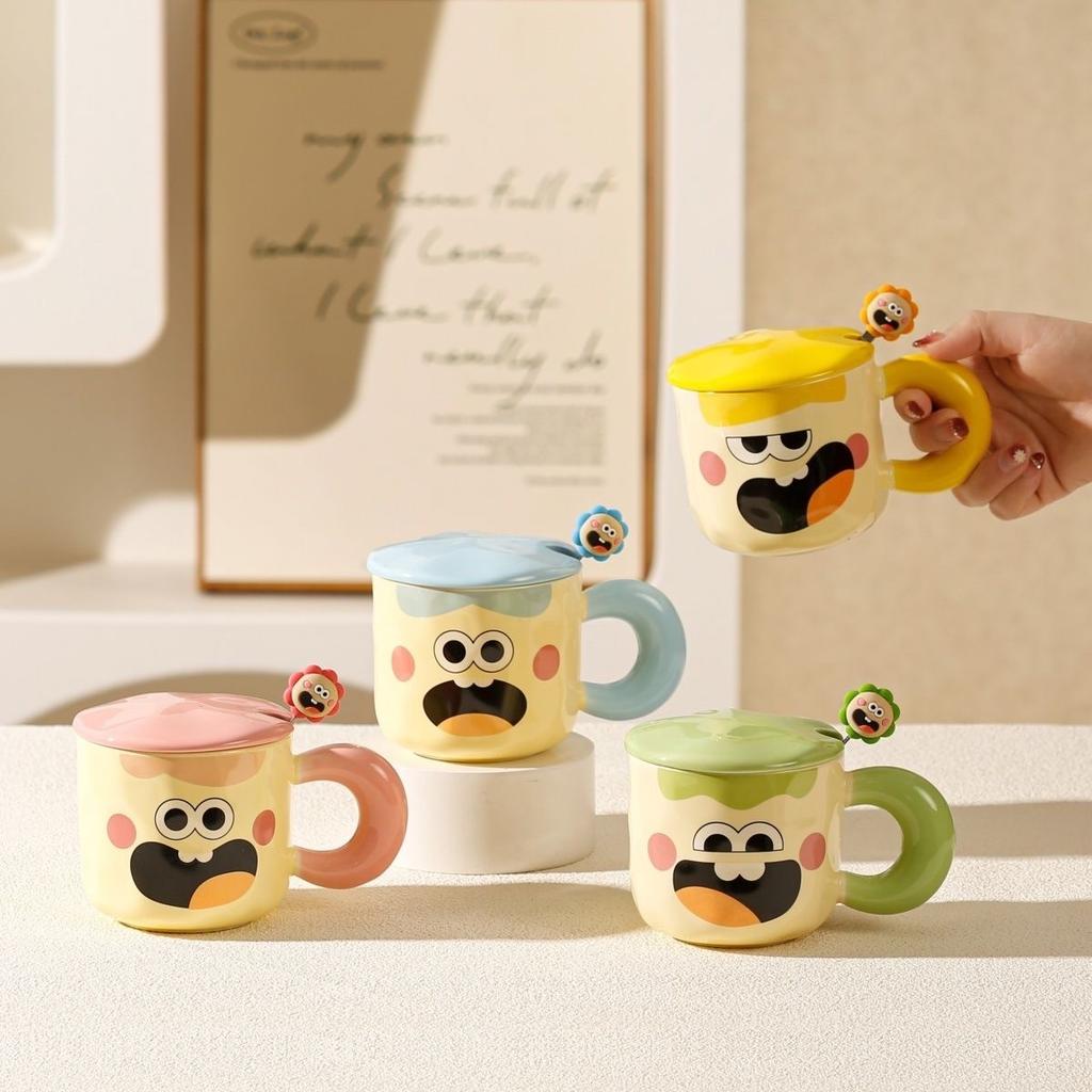 Cute and Cute Smiling Face Ceramic Cup Clown Funny Cute Water Cup Birthday Gift