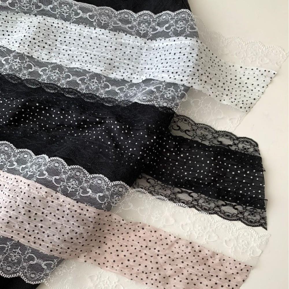Polka Dot Long Slim Neckerchief Long Slim Spring Summer Scarf Fashion Lace Scarf Women