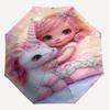1PC Unicorn Fairy Umbrella-8-Rib Reinforced, Automatic Open, Lightweight & Durable, Fashion Accessory for Outdoor, H0391