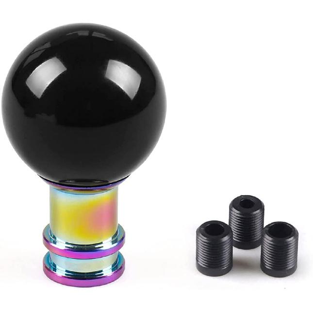 Gear Shift Knob Round Ball Shift Knob Crystal Transparent Bubble Gear Shifter Fit for Universal Manual Atomatic Transmission Vehicles (Pink) чёрный