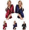 Women Summer Pajamas Sexy Ice Silk Nightdress With Comfortable Spandex Fabric