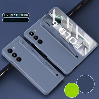 Plastový slot pro pero Pouzdro na telefon pro Samsung Galaxy Z Fold 6 5 4 Fold6 Fold5 Fold4 Fold3 Film Ochranný kryt skla Včetně pera