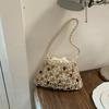 2026 New Summer Boho Handmade Macrame Woven Bag for Women Hollow Out Colorful Beaded Shoulder Bag for Beach Vacation Daily Use