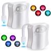 Motion Sensor Toilet Light LED Night Lights 8 Colors Washroom Night Lamp Toilet Lamp Bowl Lighting For Bathroom Washroom