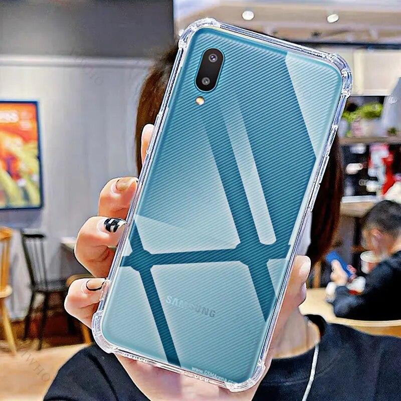 

Прозрачный мягкий чехол из ТПУ для Samsung Galaxy A02 для Sumsung A 02 6,5 SM-A022F, противоударный чехол с защитой от царапин For Samsung A02 чистый